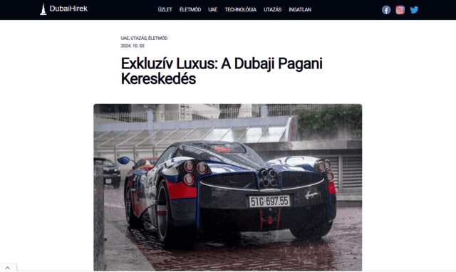 DubaiHirek pagani cikk