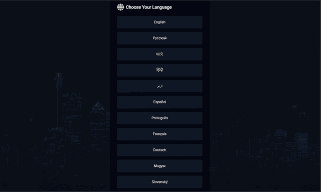 DubaiNewsGroup nyelv választó