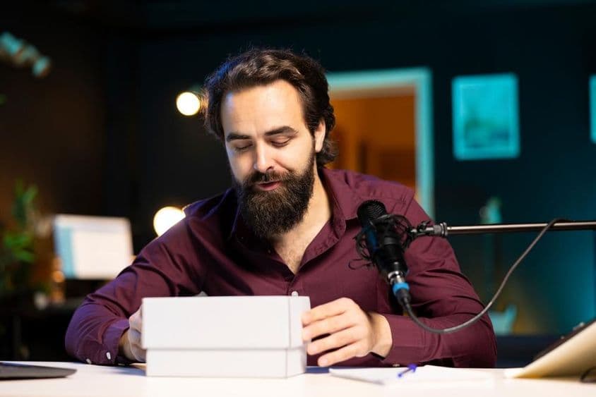 Termék kicsomagolás, indoklással, hogy megvásárolja.