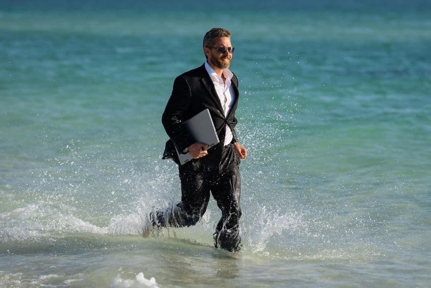 Nyári üzlet géppel , vízzel.