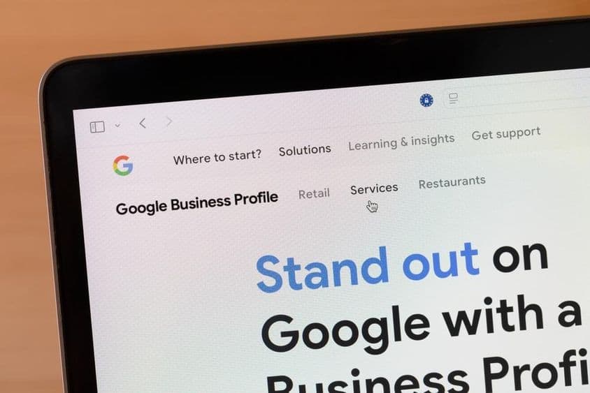 A Google Business Profile weboldala.