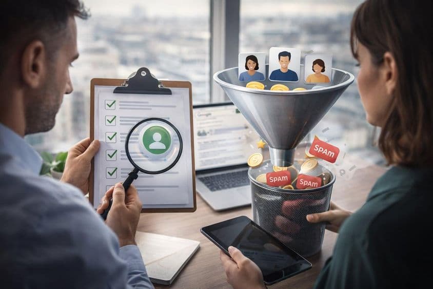 Spammentes lead szűrés munkahelyen.
